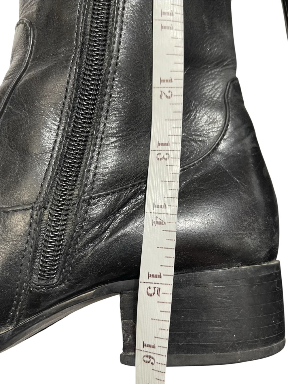 Born Black Leather Knee Boots 6.5 Side Zip Comfort - Picture 7 of 12